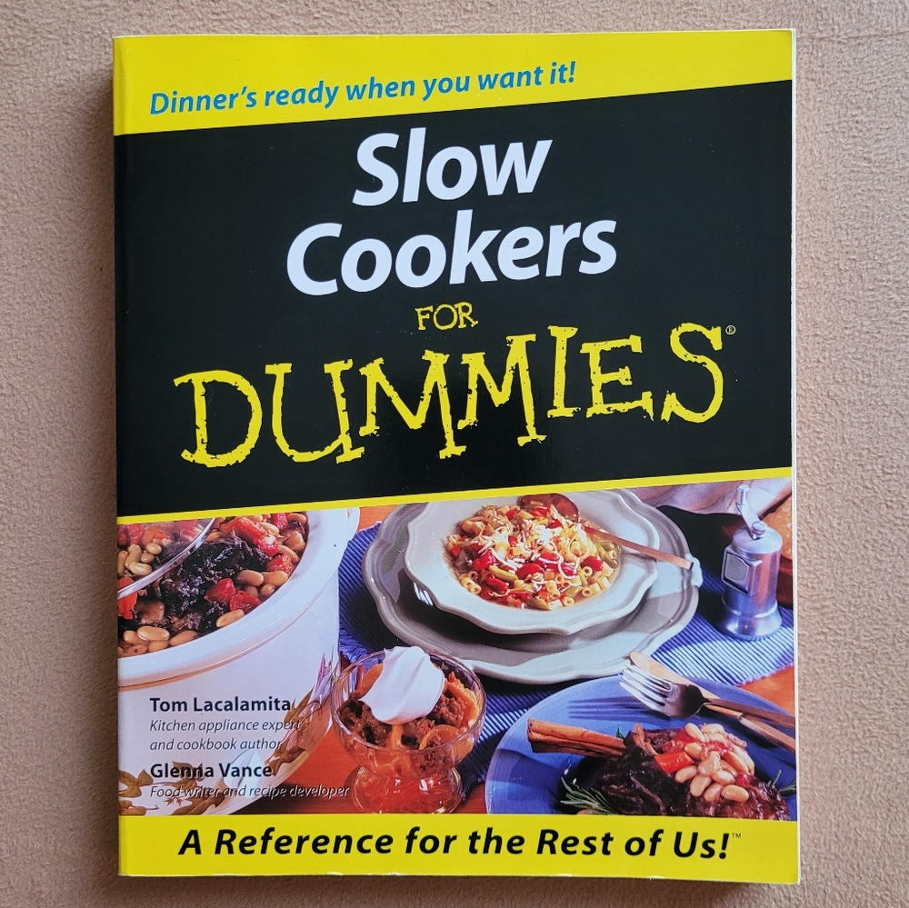 Vintage Slow Cookers For Dummies 2001 Book Lacalamita/Vance Crock Pot Recipe Y2K